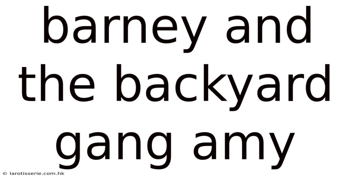 Barney And The Backyard Gang Amy