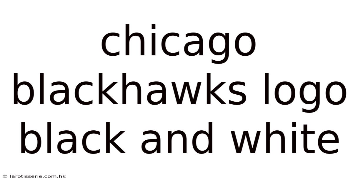 Chicago Blackhawks Logo Black And White