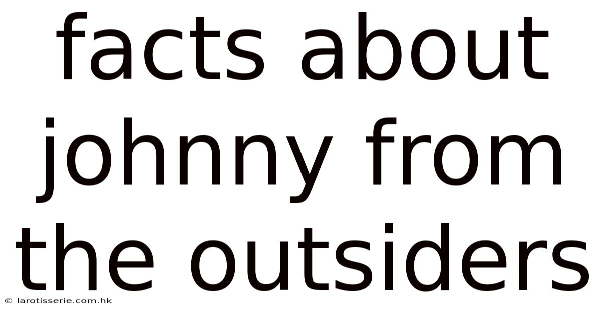 Facts About Johnny From The Outsiders