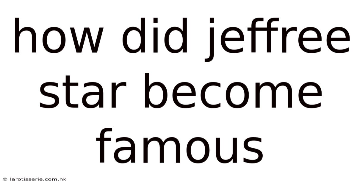 How Did Jeffree Star Become Famous
