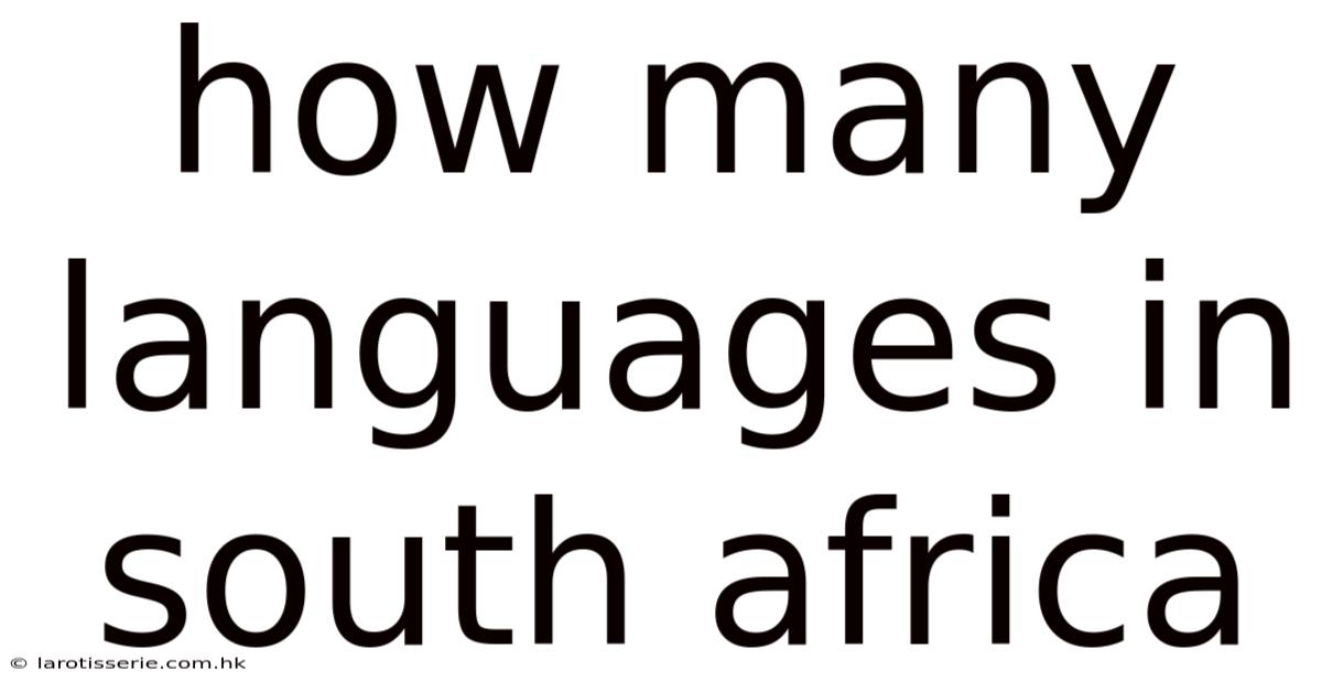 How Many Languages In South Africa