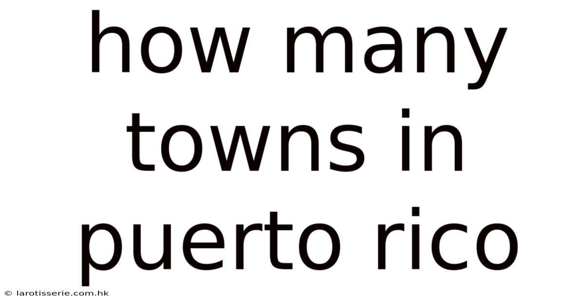 How Many Towns In Puerto Rico