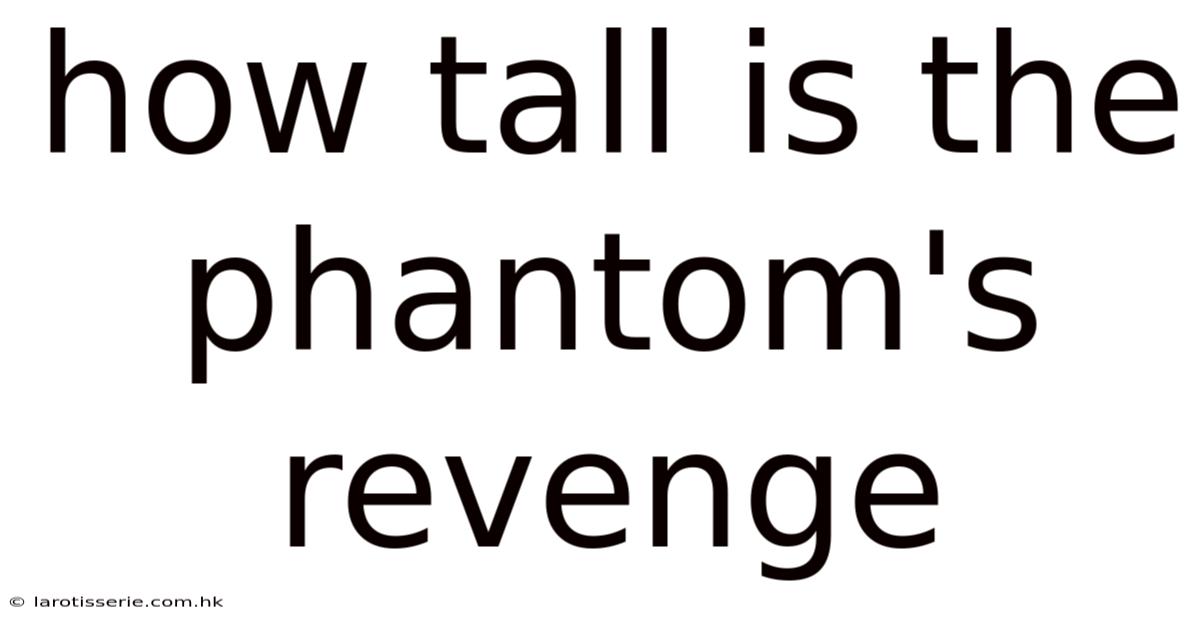 How Tall Is The Phantom's Revenge