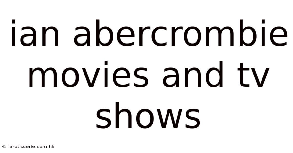 Ian Abercrombie Movies And Tv Shows