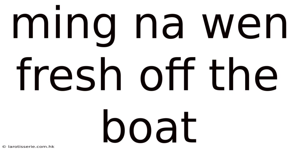 Ming Na Wen Fresh Off The Boat