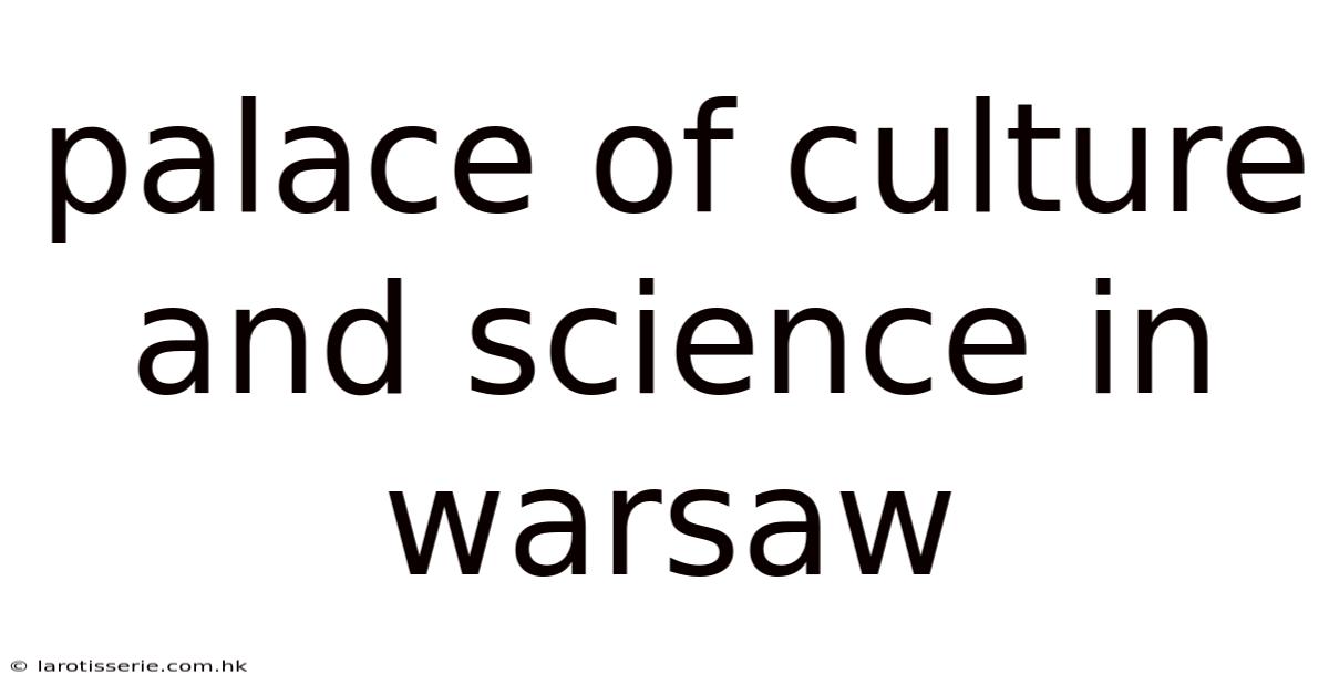 Palace Of Culture And Science In Warsaw