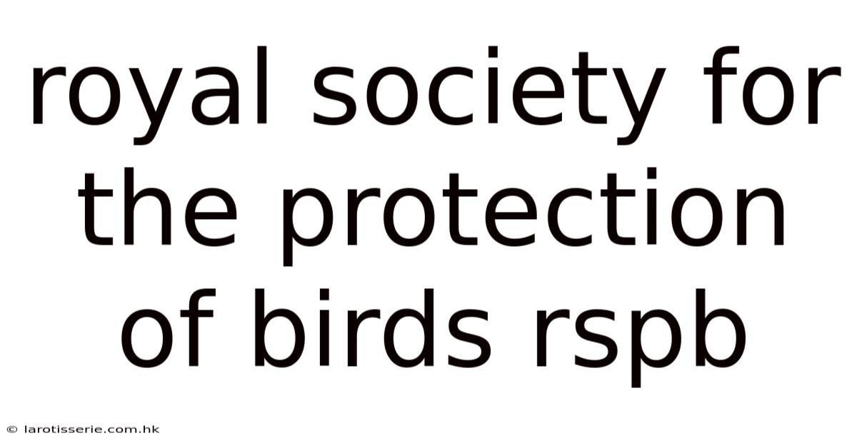 Royal Society For The Protection Of Birds Rspb