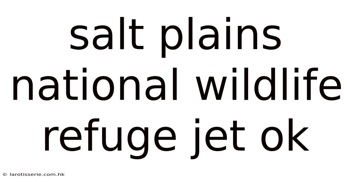 Salt Plains National Wildlife Refuge Jet Ok