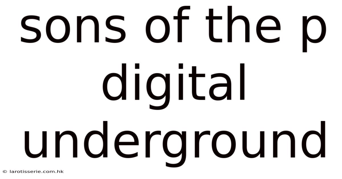 Sons Of The P Digital Underground