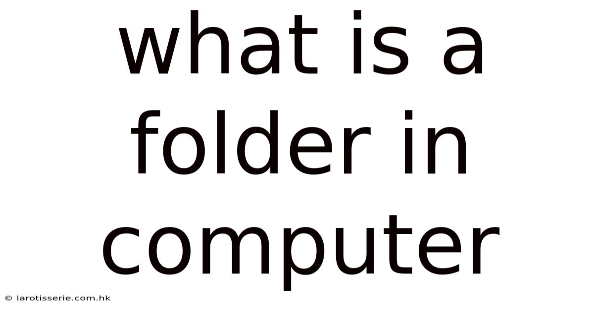 What Is A Folder In Computer