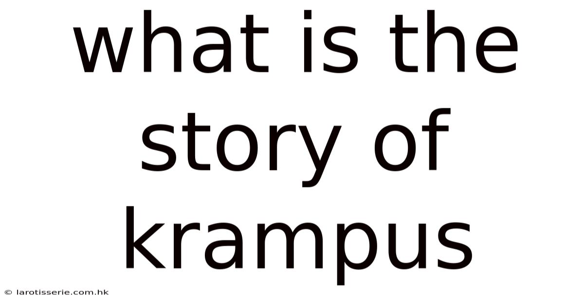 What Is The Story Of Krampus