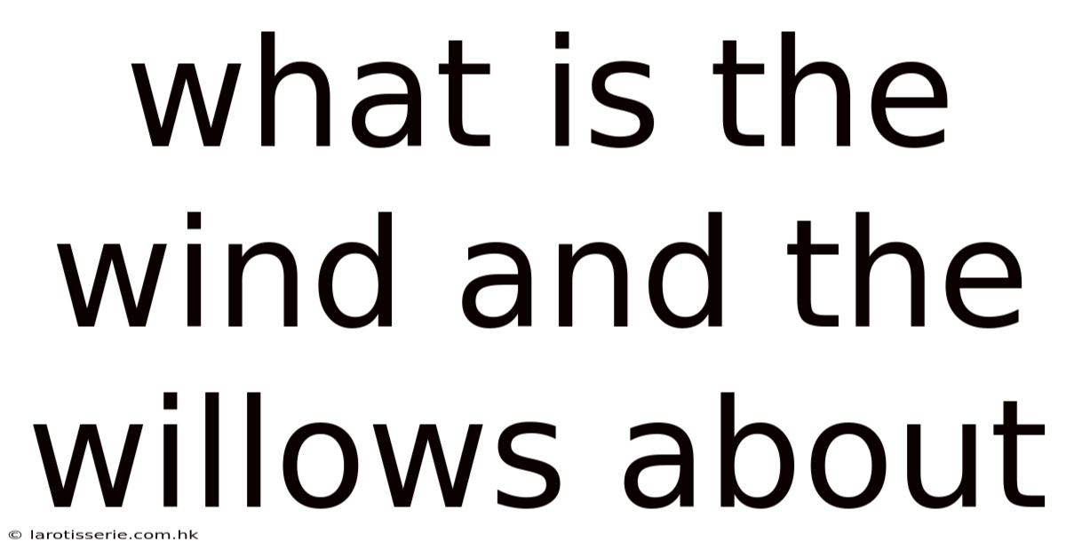 What Is The Wind And The Willows About