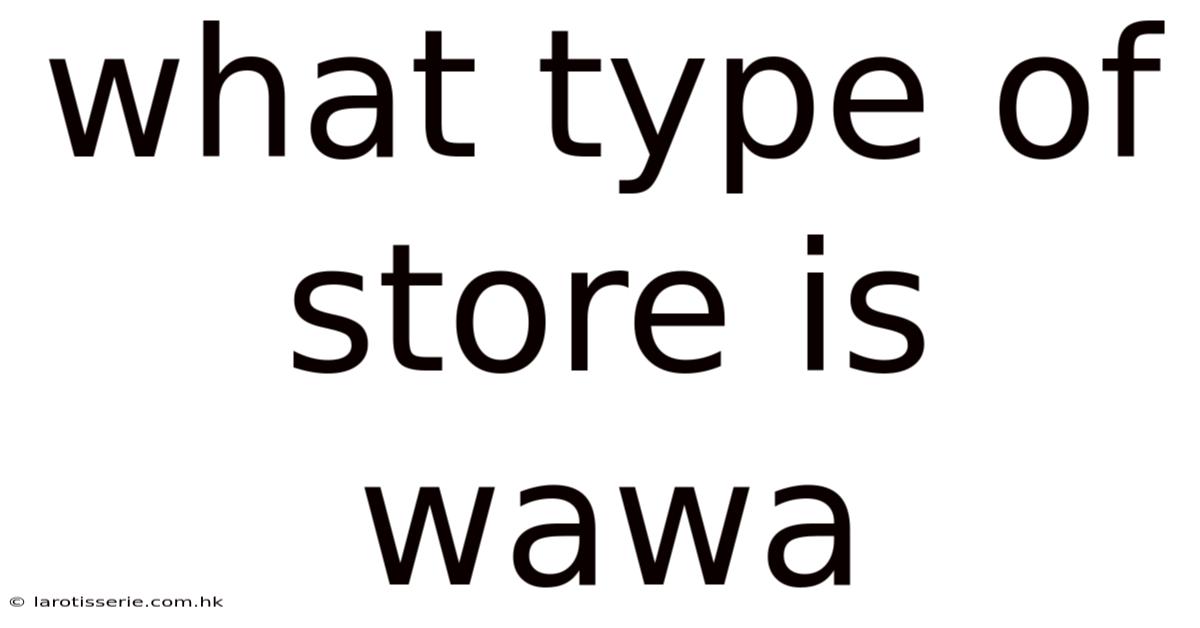 What Type Of Store Is Wawa
