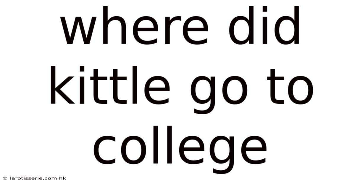 Where Did Kittle Go To College