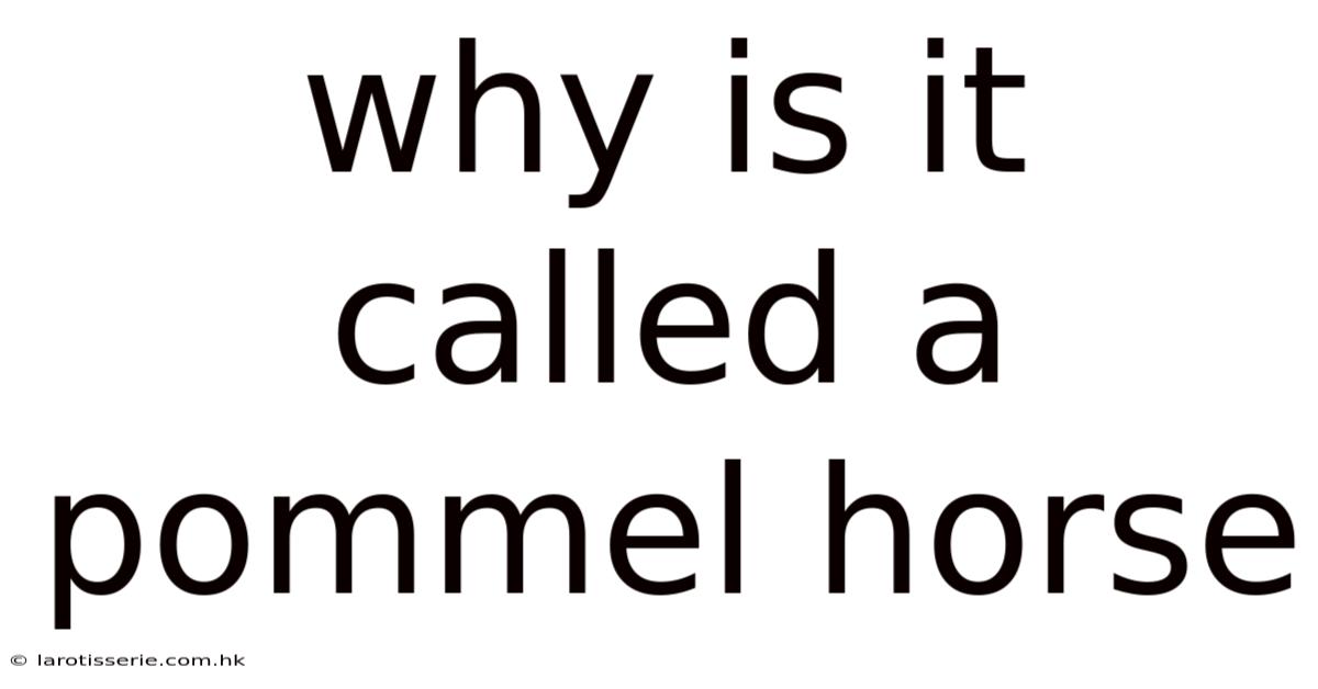 Why Is It Called A Pommel Horse
